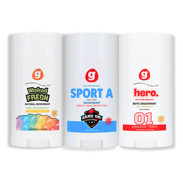 grownish Deodorant for boys ages 8 - 18 (Pack of 3 Combination) Citrus Sport - 2.5oz/unit
