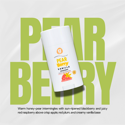 PEAR BERRY VANILLA - Deodorant for kids - SET OF 2 -  Aluminum Free - Paraben Free - 2.5oz