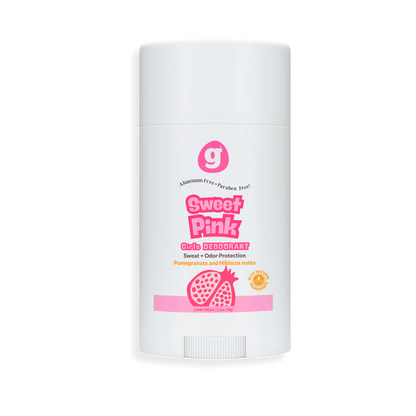 SWEET PINK  Kids Deodorant for Girls 8 up - Non-Toxic  - Pomegranate & Hibiscus scent (2.5oz)