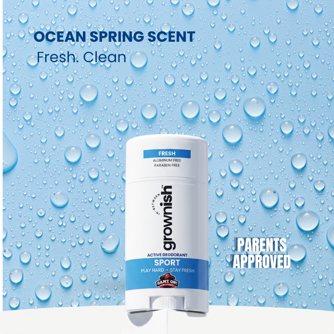SPORT Deodorant for Boys ages 8up - Natural - Aluminum Free - Safe for Sensitive skin
