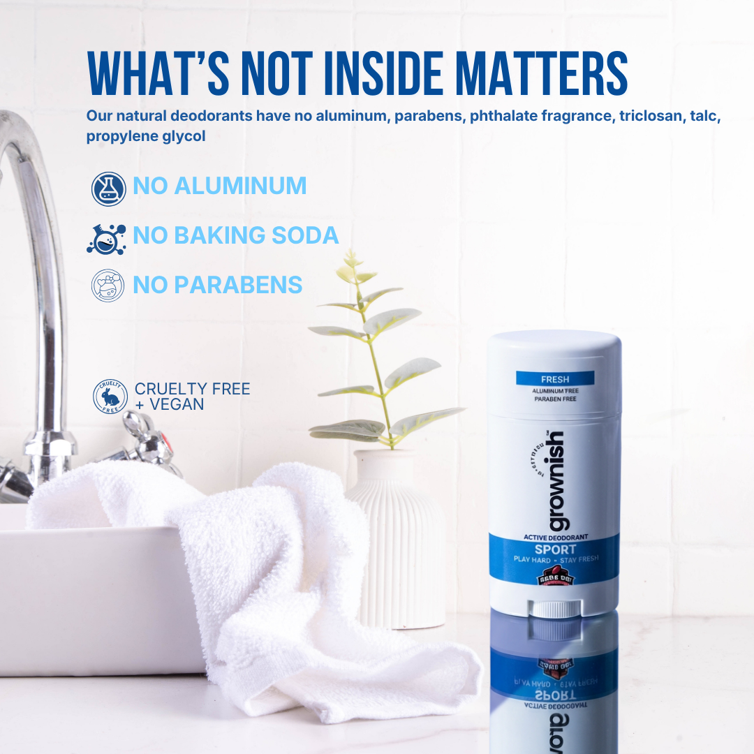 SPORT Deodorant for Boys ages 8up - Natural - Aluminum Free - Safe for Sensitive skin
