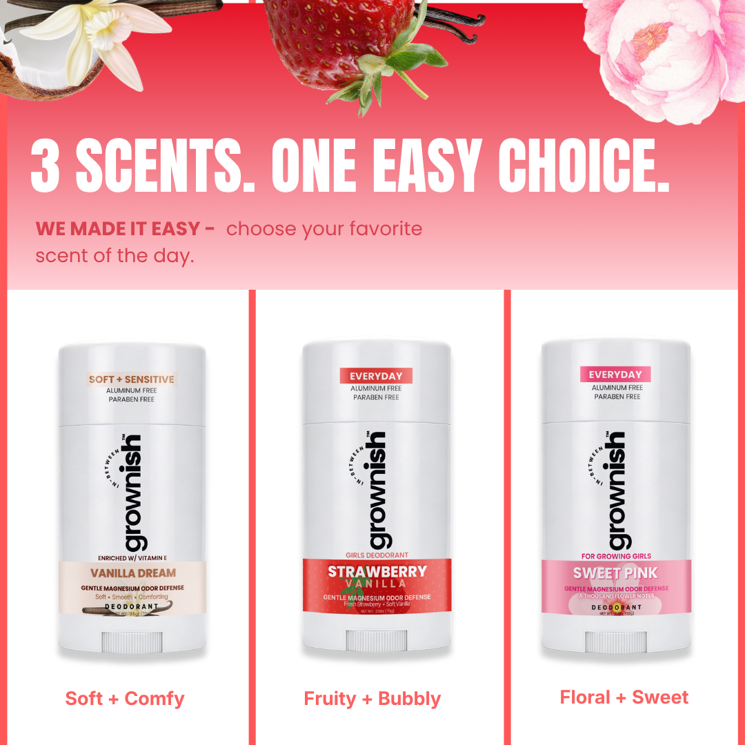 DEODORANT FOR GIRLS (starter kit ) –  Sweet Pink + Vanilla Dream + Strawberry Vanilla