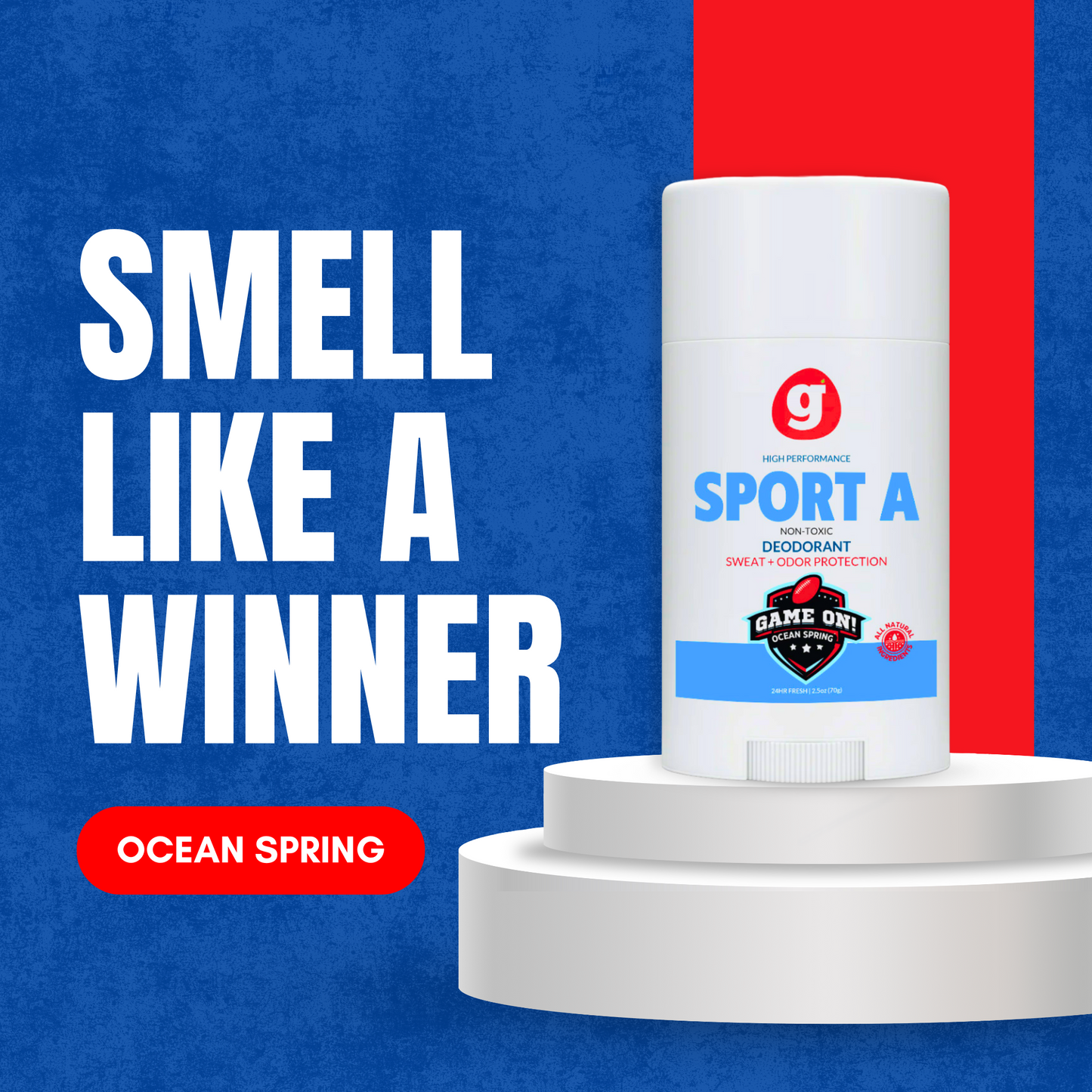 Grownish - SPORT A  Deodorant for Boys ages 8 up - Natural - Aluminum Free - Safe for Sensitive skin