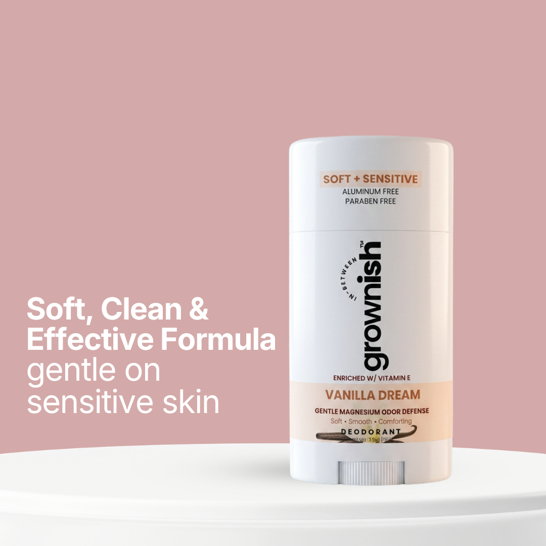 Vanilla Dream,  Aluminum-Free Deodorant For Kids, Teen Girls & Women - Sensitive Skin formula