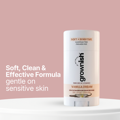 Vanilla Dream,  Aluminum-Free Deodorant For Kids, Teen Girls & Women - Sensitive Skin formula