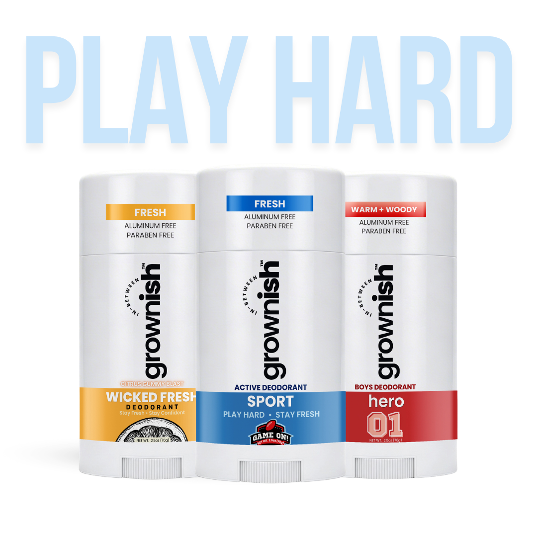 Sport Deodorant for boys ages 8 - 18 ( Variety 3 Pack)  Sport - Aluminum-free