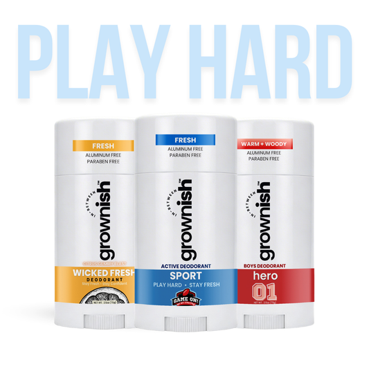 Sport Deodorant for boys ages 8 - 18 ( Variety 3 Pack)  Sport - Aluminum-free