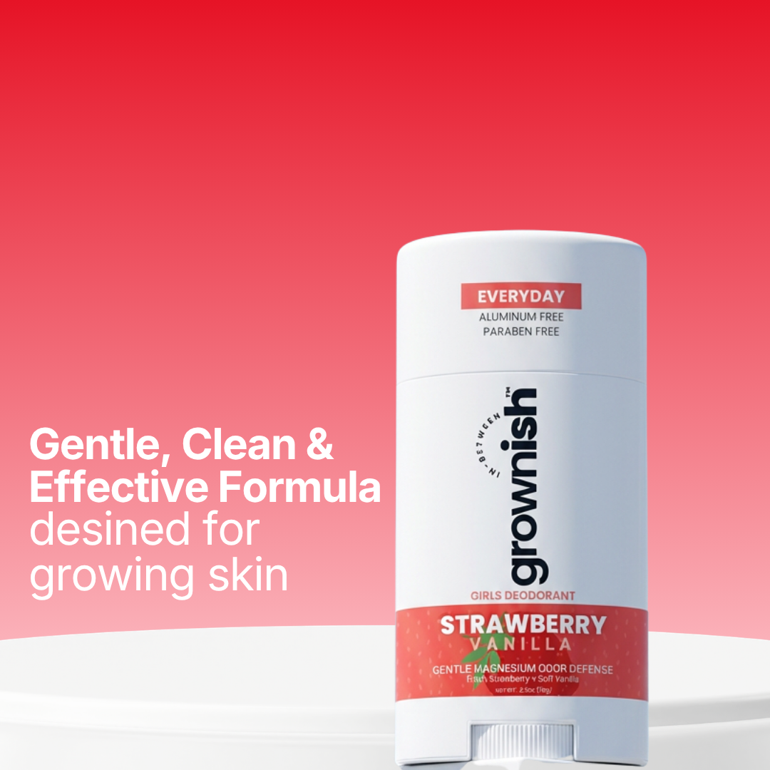 Strawberry Vanilla  Kids Deodorant for girls  |  Aluminum Free | Fresh Confidence 2.5oz