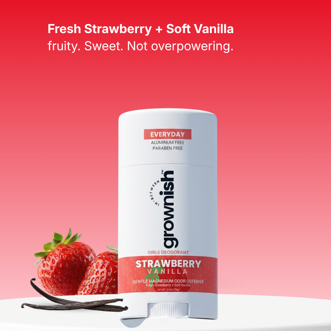Strawberry Vanilla  Kids Deodorant for girls  |  Aluminum Free | Fresh Confidence 2.5oz