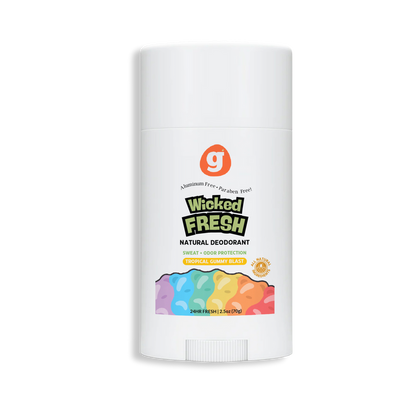 Wicked Fresh Kids Deodorant for Girls & Boys - Natural - Aluminum Free - Safe for Sensitive Skin - Our Scent is Infused w/Lemon & Grapefruit Essential Oils - Non-Toxic & Paraben Free - 2.2oz each