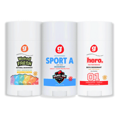 grownish Deodorant for boys ages 8 - 18 (Pack of 3 Combination) Citrus Sport - 2.5oz/unit