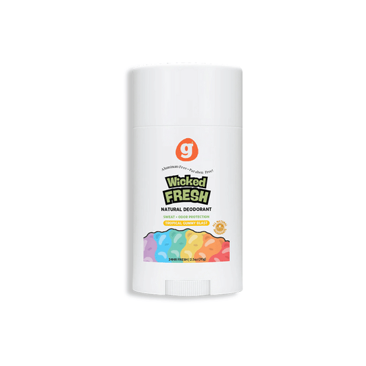 Wicked Fresh Kids Deodorant for Girls & Boys - Natural - Aluminum Free - Safe for Sensitive Skin - Our Scent is Infused w/Lemon & Grapefruit Essential Oils - Non-Toxic & Paraben Free - 2.2oz each