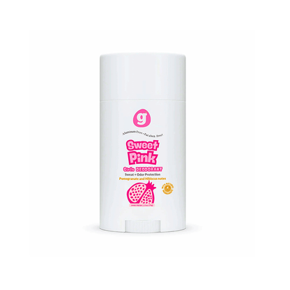 SWEET PINK  Kids Deodorant for Girls 8 up - Non-Toxic  - Pomegranate & Hibiscus scent (2.5oz)