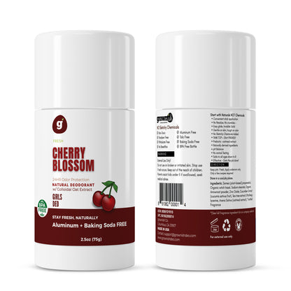 CHERRY BLOSSOM - Aluminum Free Kids deodorant - Girls Deodorant 8 up (Set of 2)