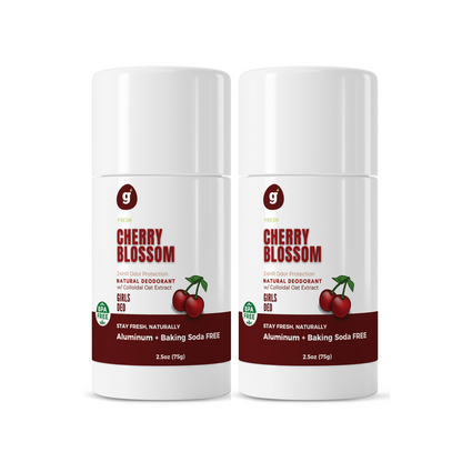 CHERRY BLOSSOM - Aluminum Free Kids deodorant - Girls Deodorant 8 up (Set of 2)